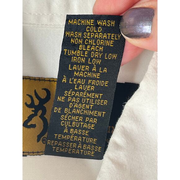 Browning Men's long sleeve button down shirt in white, size L - Picture 3 of 10